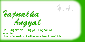 hajnalka angyal business card